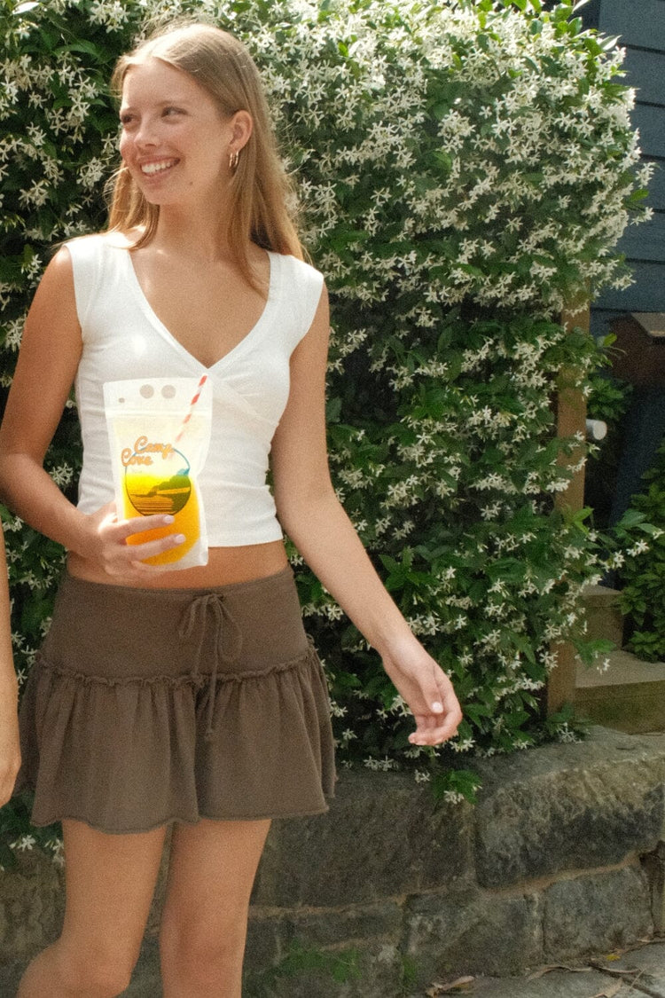 Iva Mini Skirt | Dark Brown / S