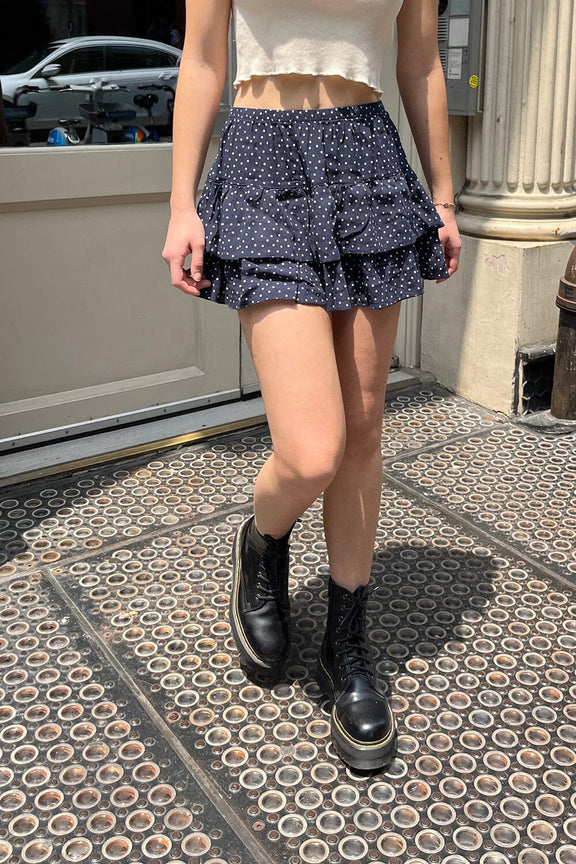 Izzy Floral Mini Skirt Brandy Melville