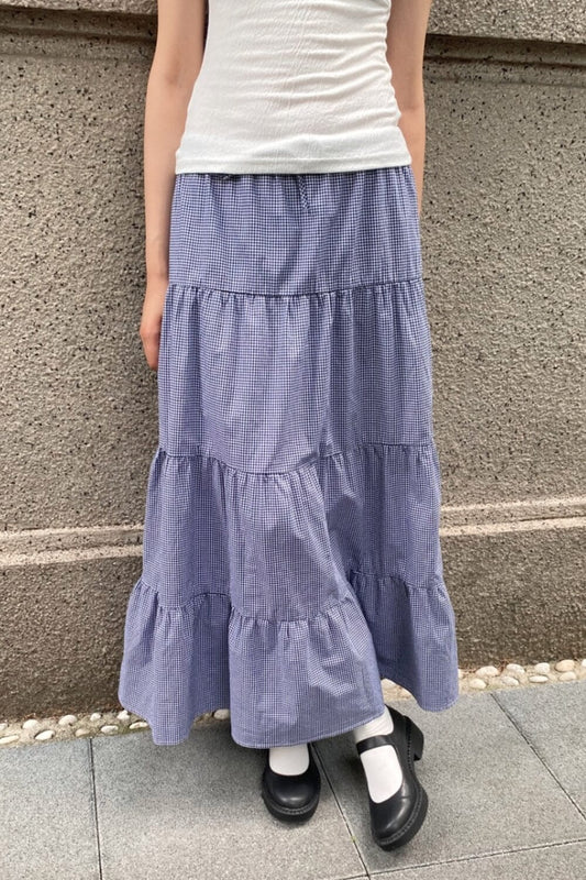 Blue And White Plaid / XS/S