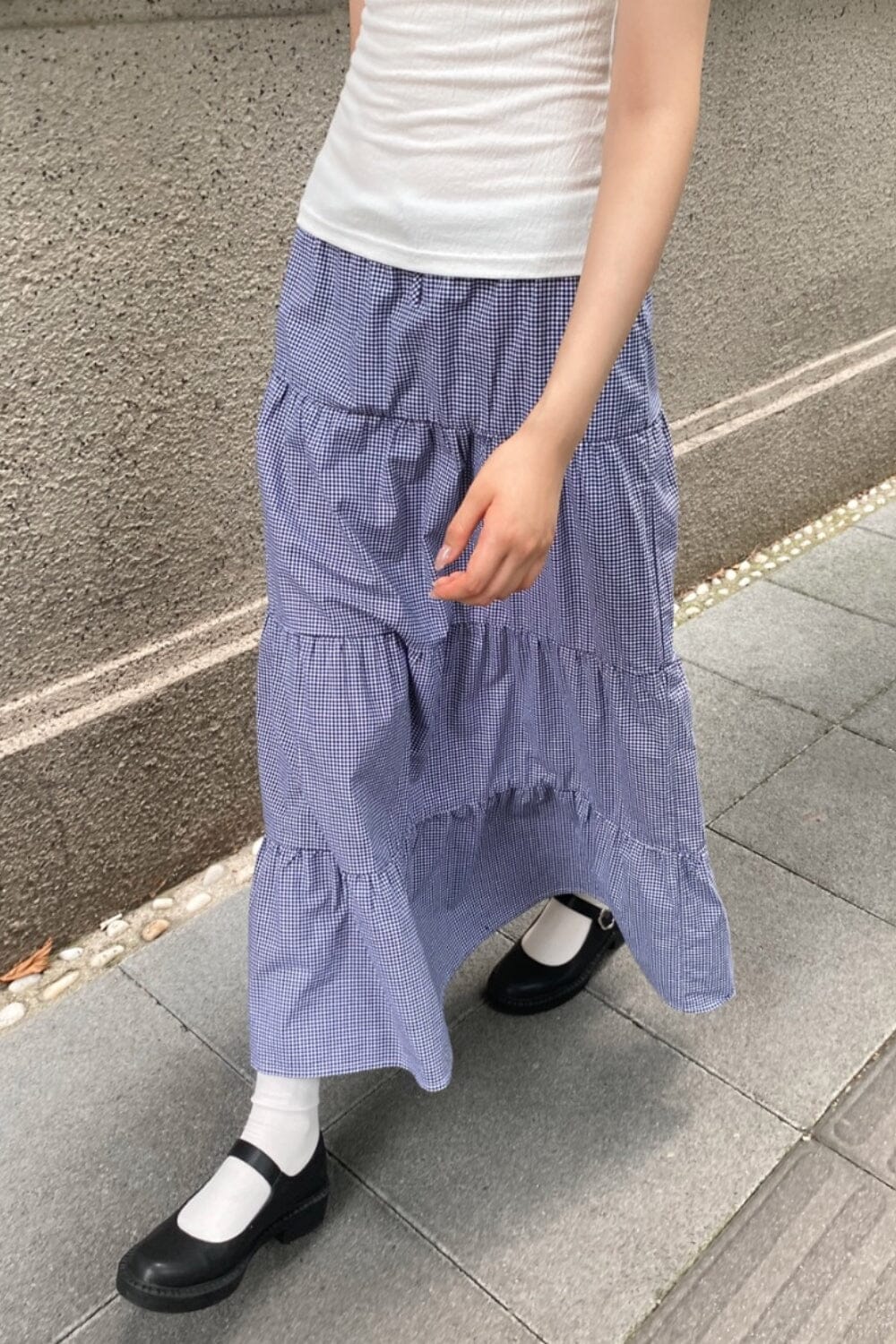 Blue And White Plaid / XS/S