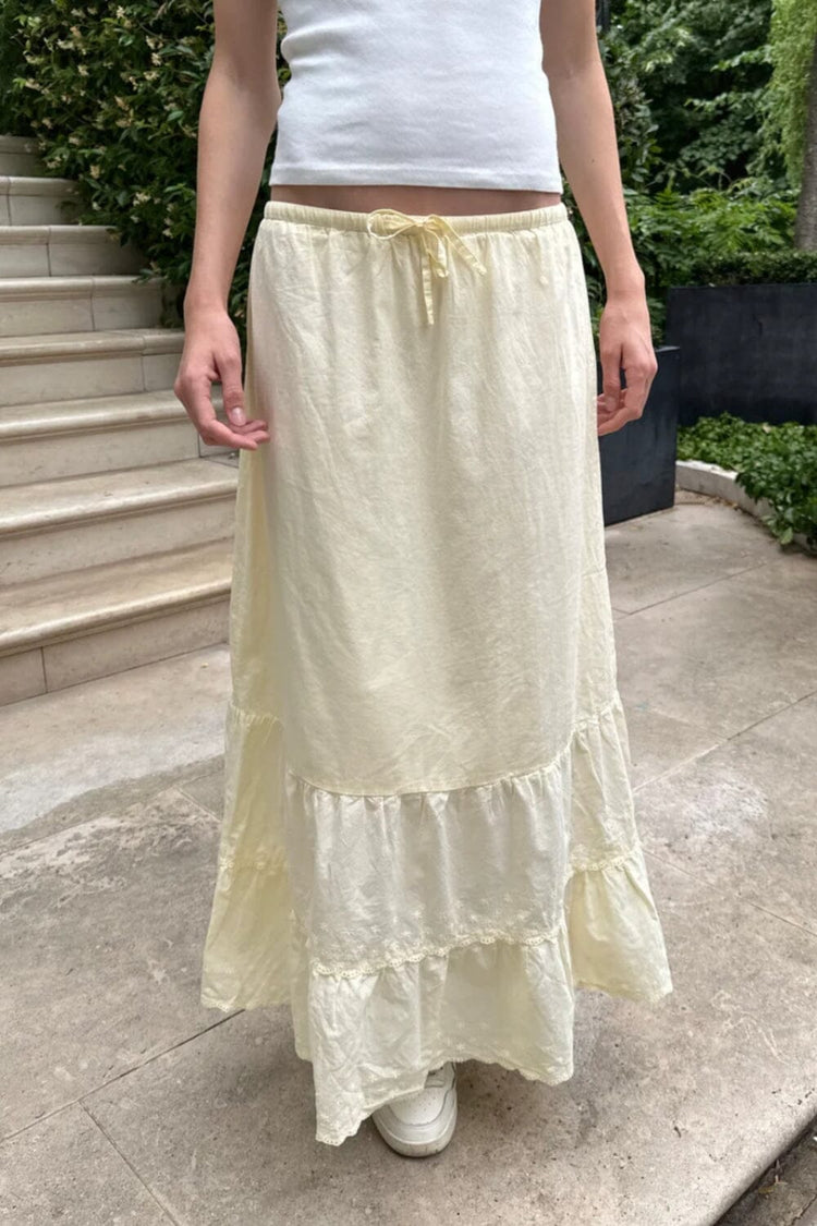 Olive Skirt | Pastel Yellow / XS/S