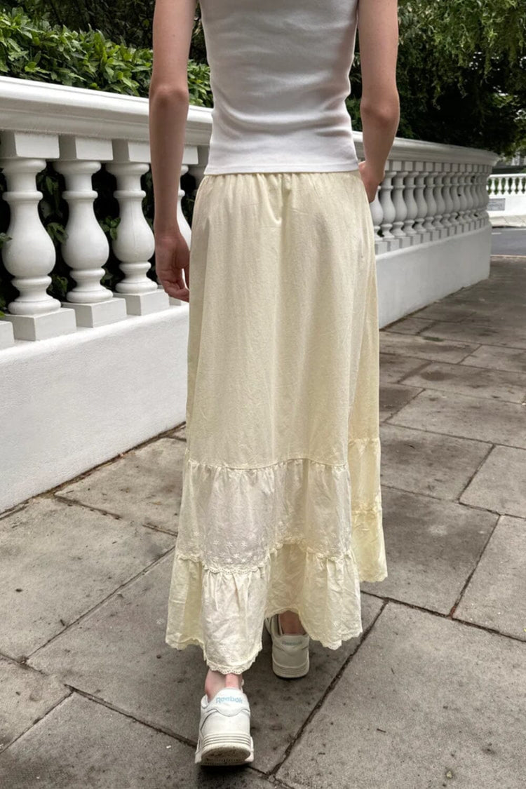 Olive Skirt | Pastel Yellow / XS/S