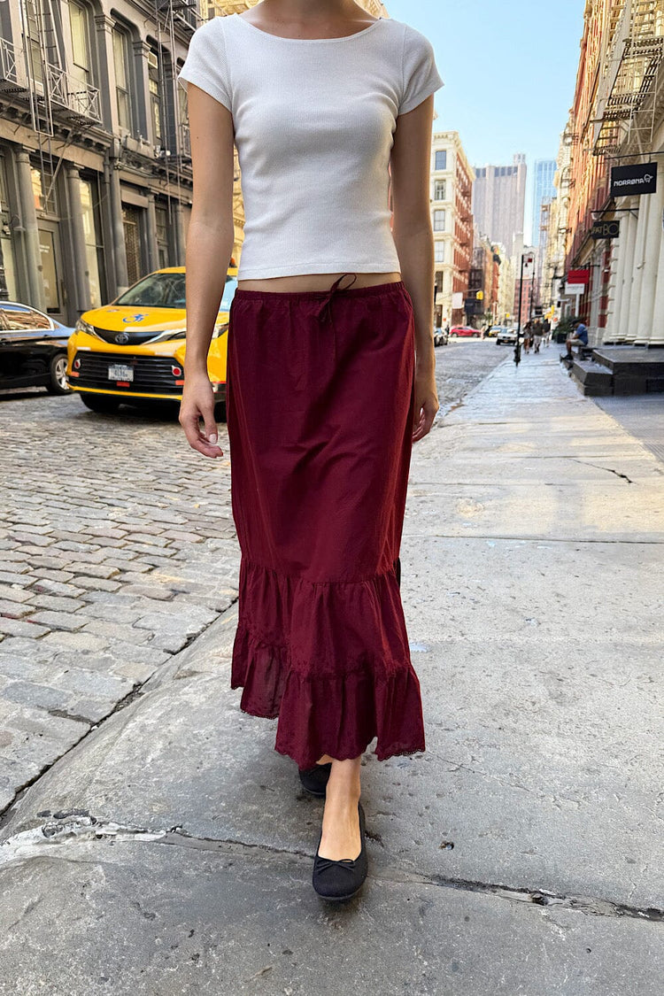 Olive Skirt | Burgundy / XS/S