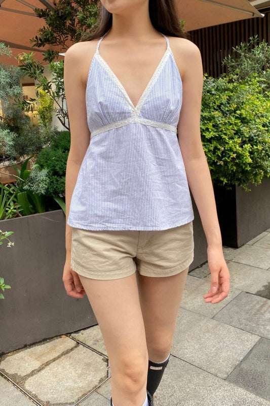 Light Blue Vertical Stripes / XS/S
