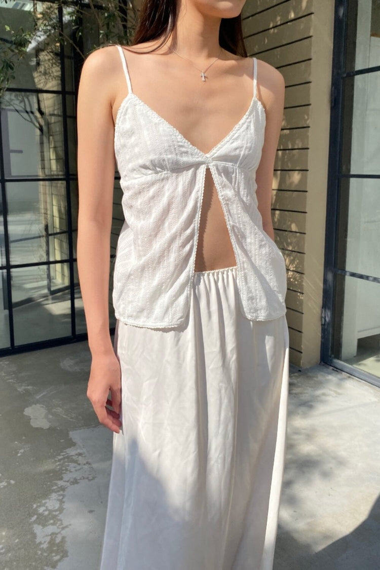 Edith Eyelet Tank | White / XS/S