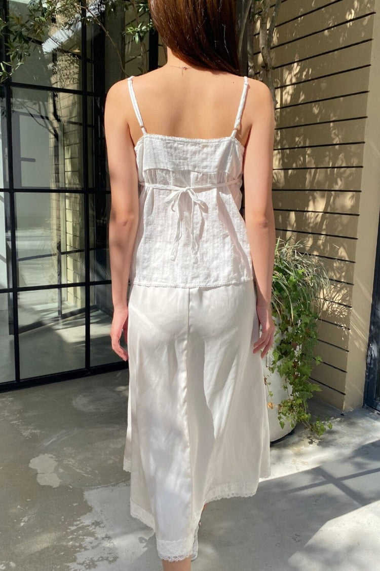 Edith Eyelet Tank | White / XS/S