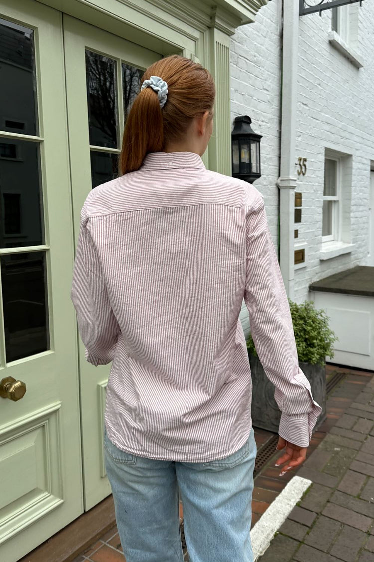 Stephanie Stripe Top | Pink and White Stripes / S/M