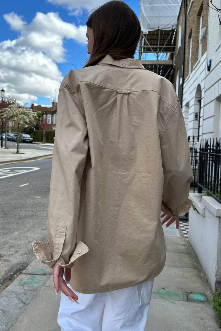 Stephanie Cargo Jacket | Khaki Beige / Oversized Fit