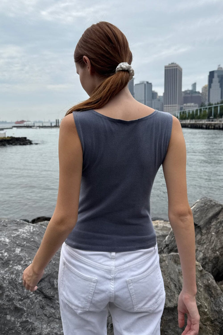 Kathleen Basic Tank | Faded Blue / XS/S