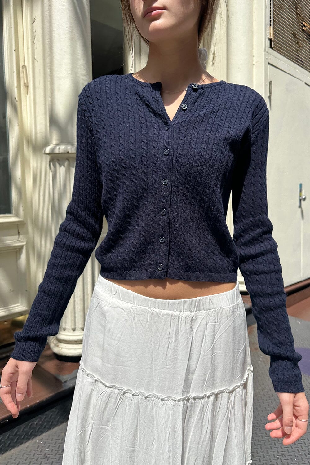Brandy Melville Maroon Caroline Open Front Wool Cardigan Sweater One Size