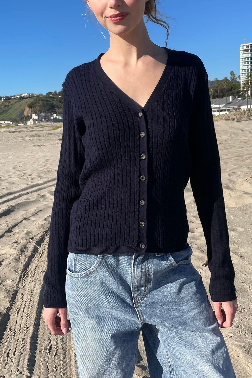 Brandy Melville Check Cardigan Sweaters