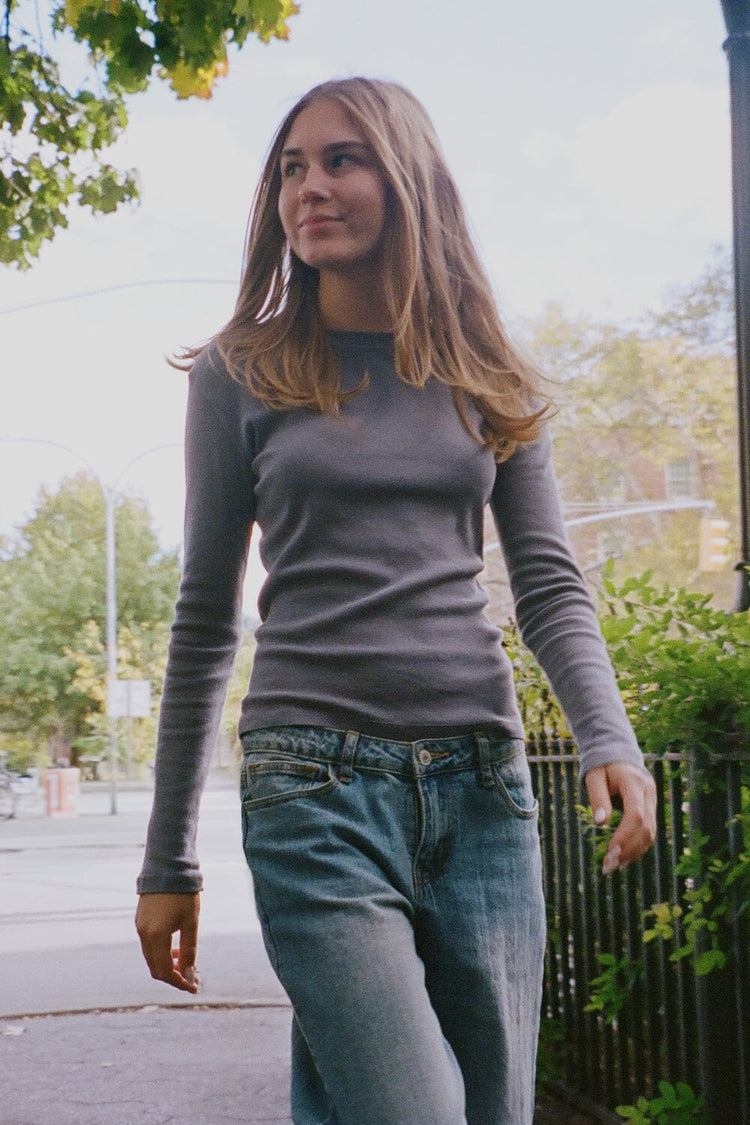 Ainsley Top | Faded Navy Blue / XS/S