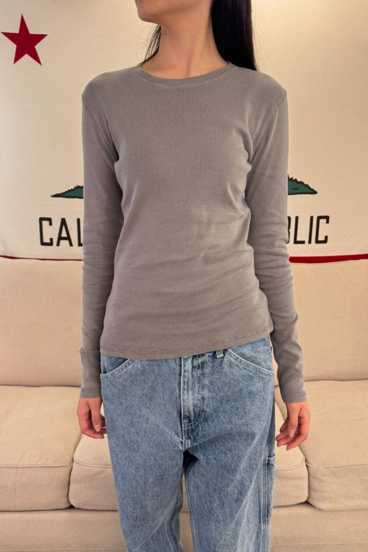 Ainsley Top | Light Charcoal Grey / XS/S