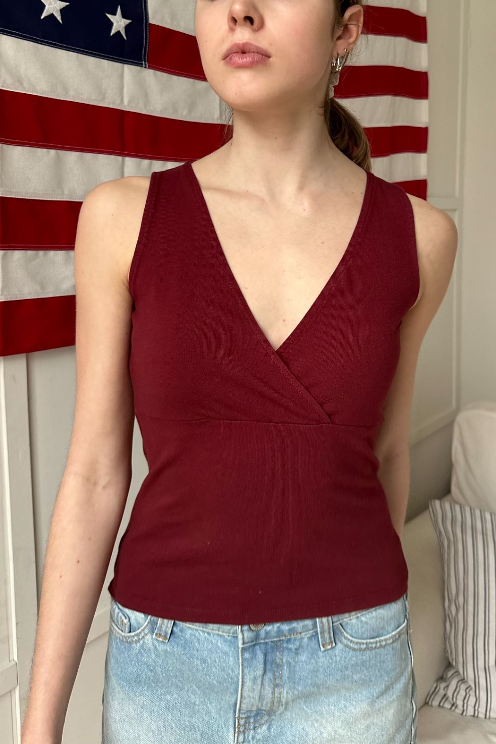 Halle Top | Burgundy / S