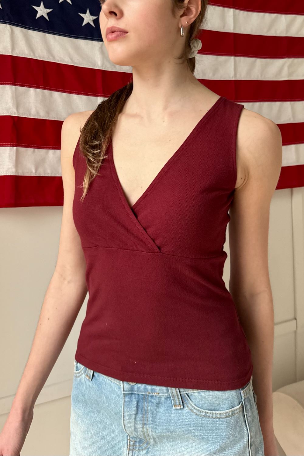 Halle Top | Burgundy / S