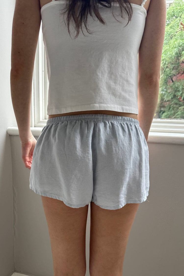 Mary Lou Linen Shorts | Light Blue / XS/S