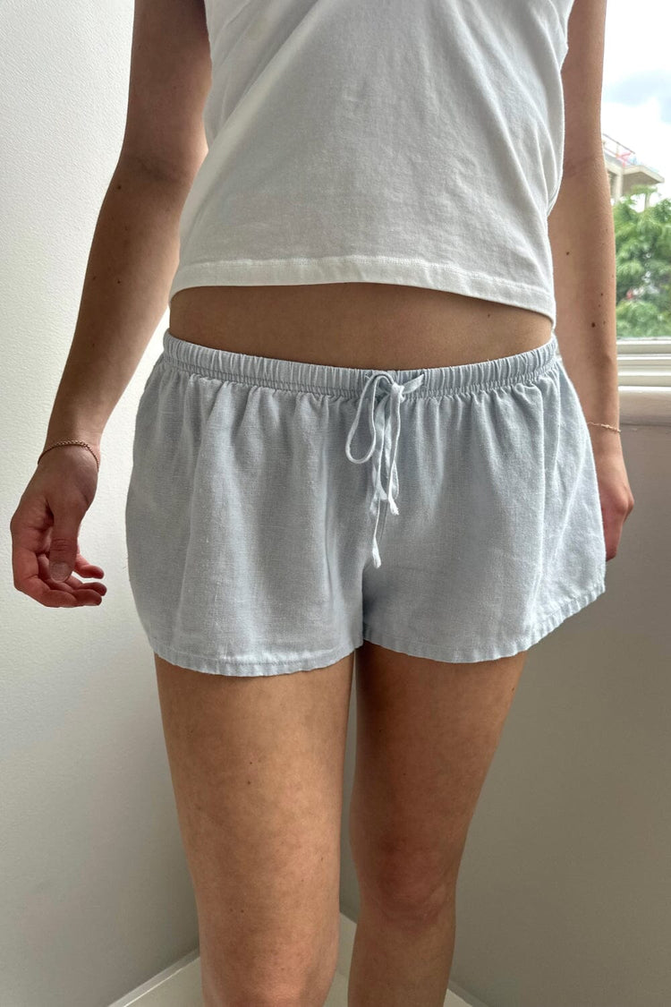 Mary Lou Linen Shorts | Light Blue / XS/S