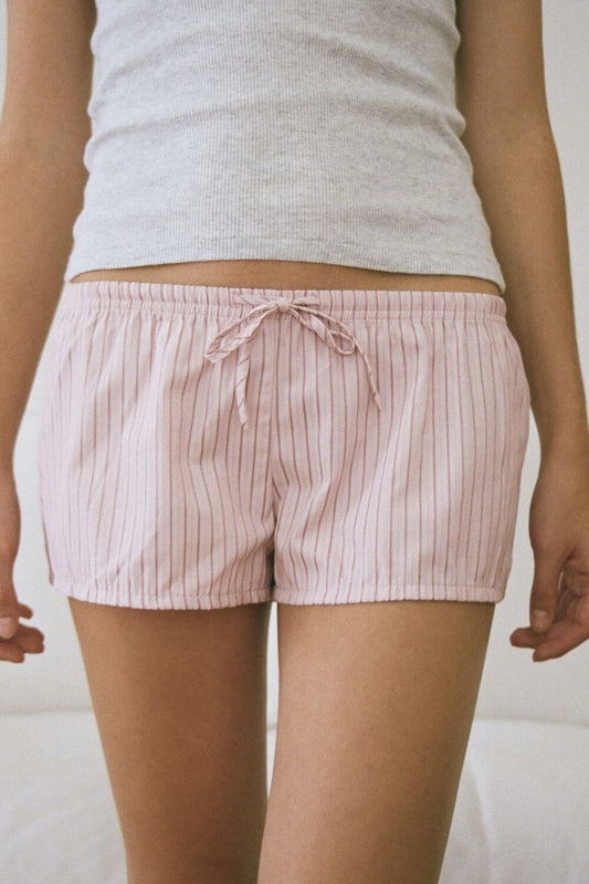 Light Pink with Dusty Rose Striped / XS/S