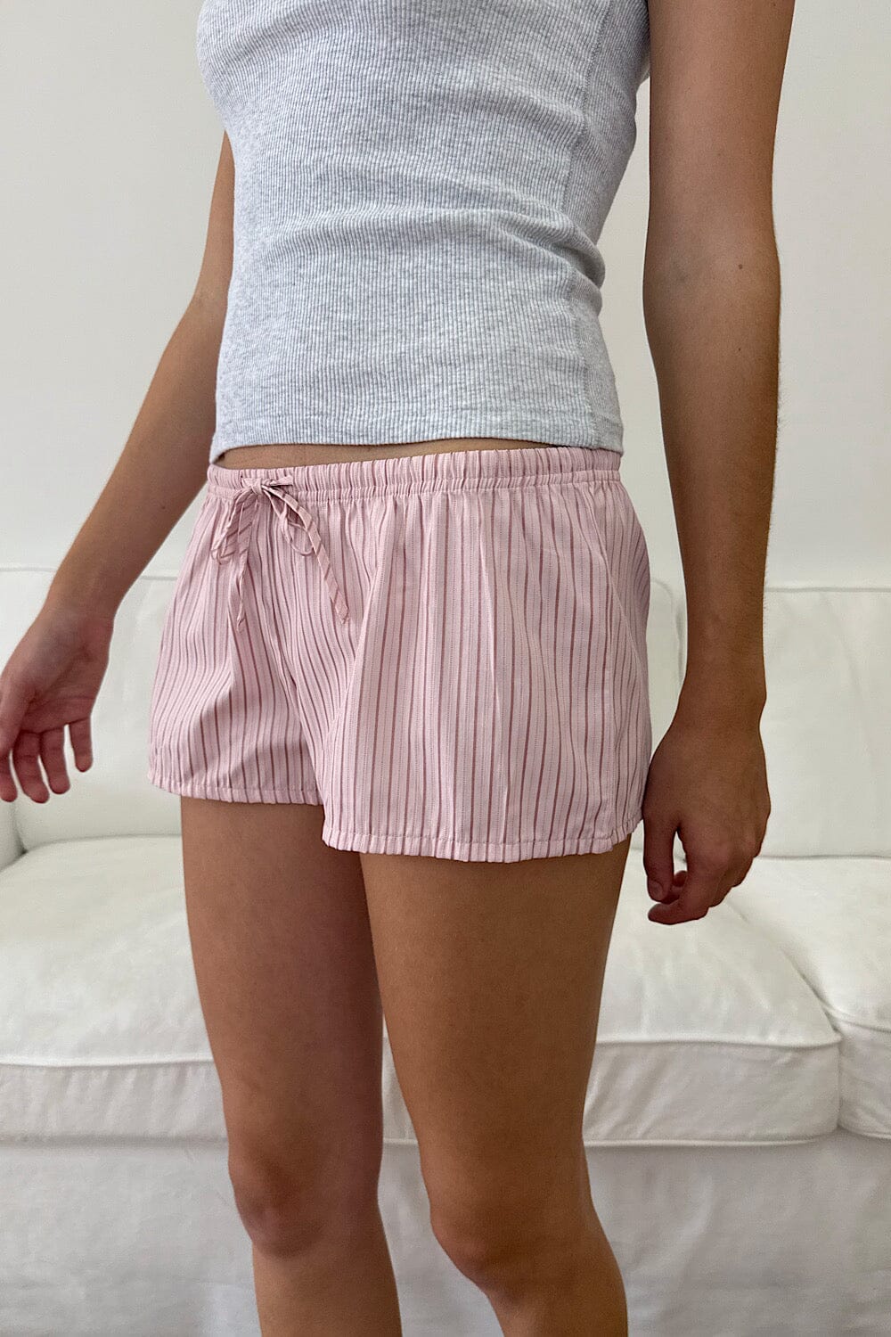 Light Pink with Dusty Rose Striped / XS/S