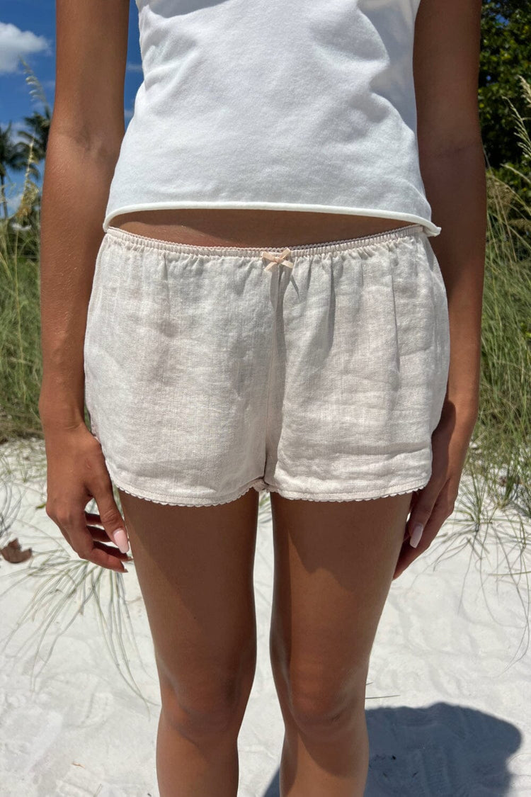 Tayla Linen Shorts |  Pastel Pink / XS/S