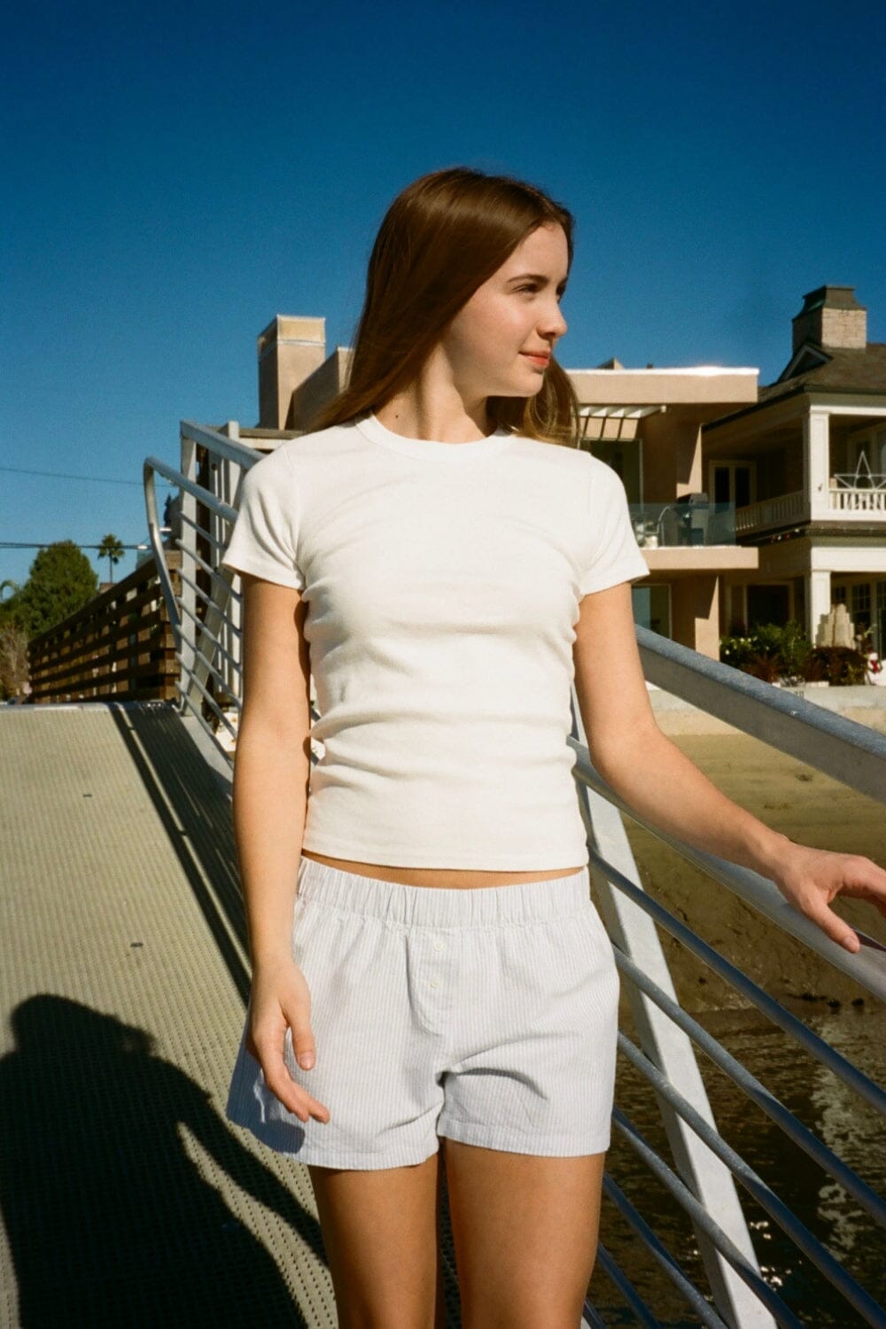 Keira Striped Boxer Shorts | Blue Stripes / XS/S