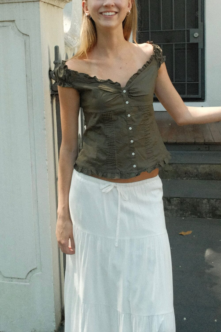 Elena Top | Military Green / XS/S