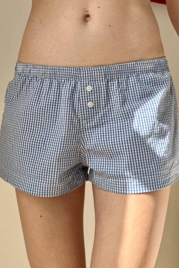 Keira Pajama Shorts | Blue Gingham / XS/S