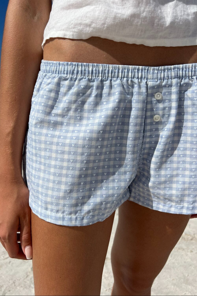 Keira Pajama Shorts | Blue and White Gingham / S/M