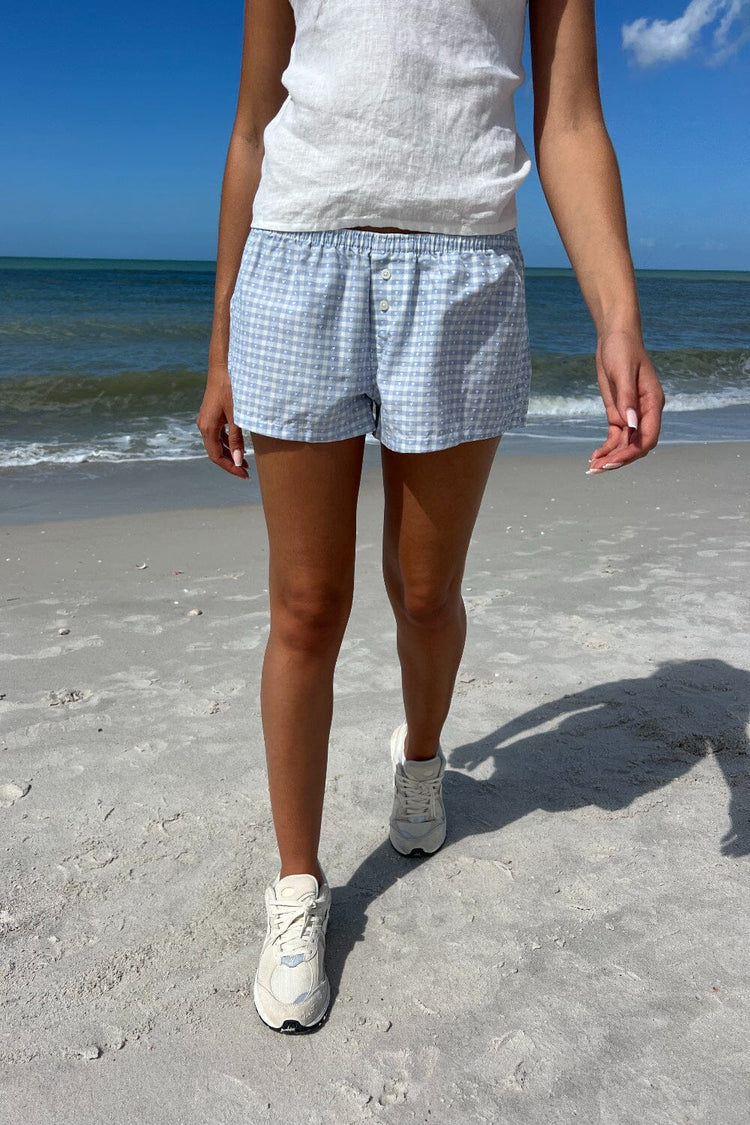 Keira Pajama Shorts | Blue and White Gingham / S/M