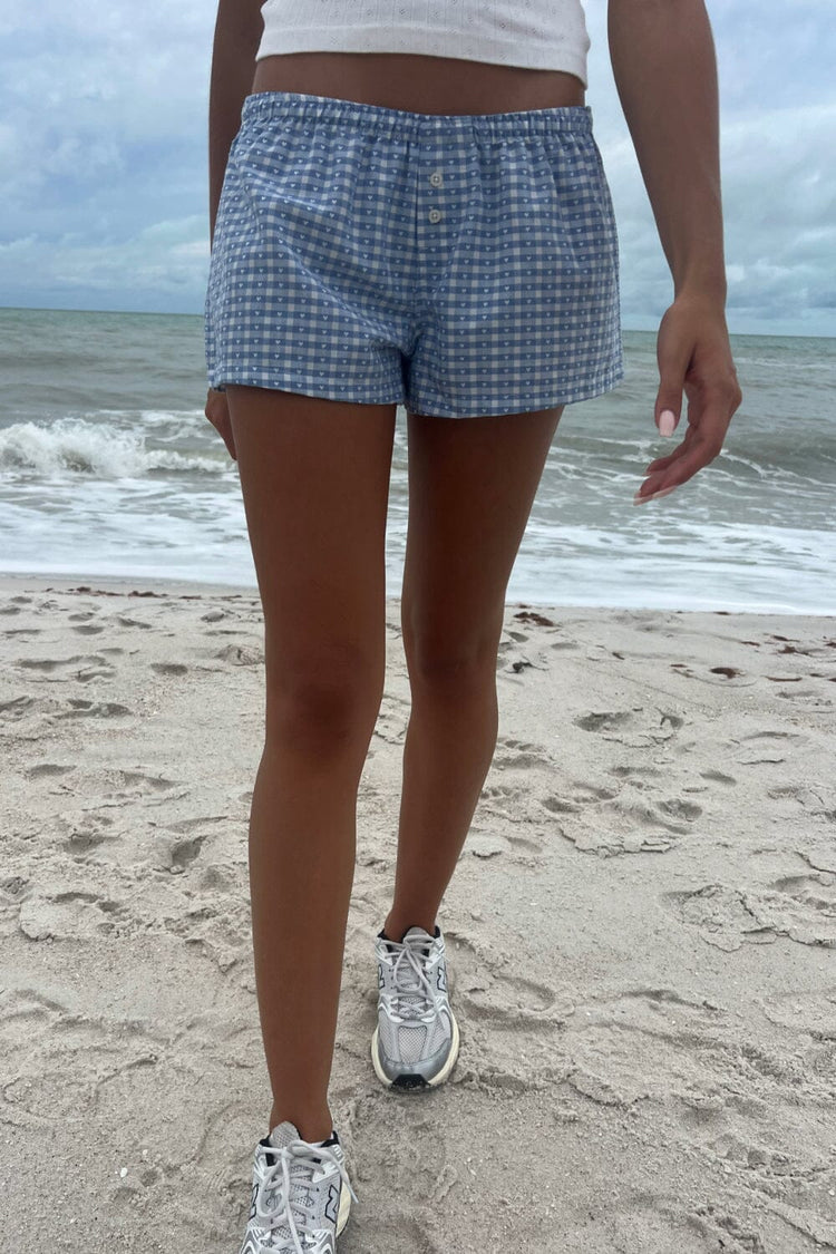 Keira Pajama Shorts | Blue and White Gingham / S/M