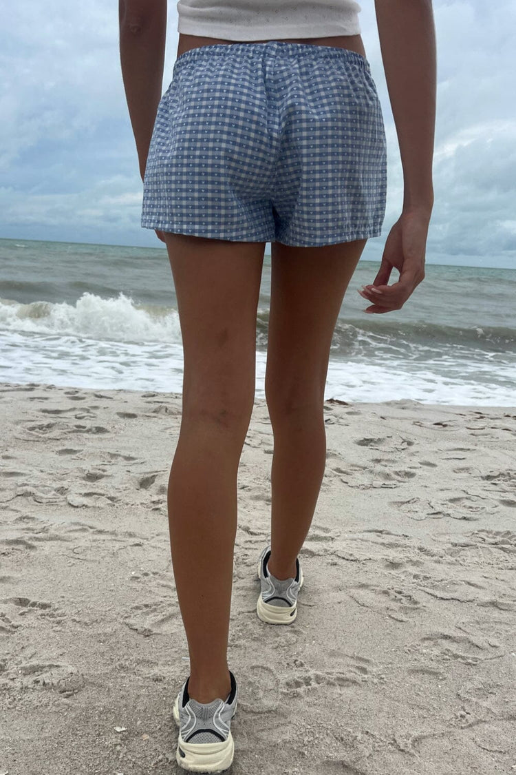 Keira Pajama Shorts | Blue and White Gingham / S/M