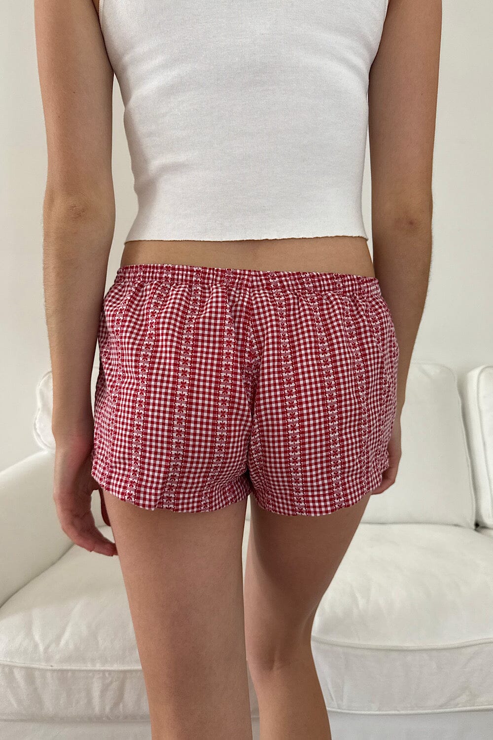 Red Plaid and a Floral Pattern / XS/S