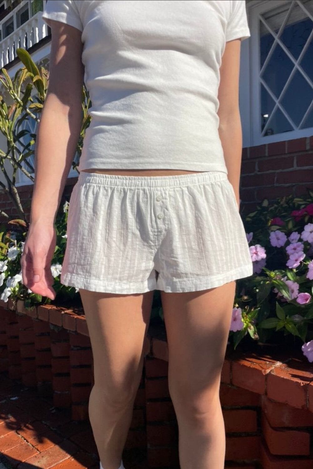 Mary Sweatshorts | White / XS/S