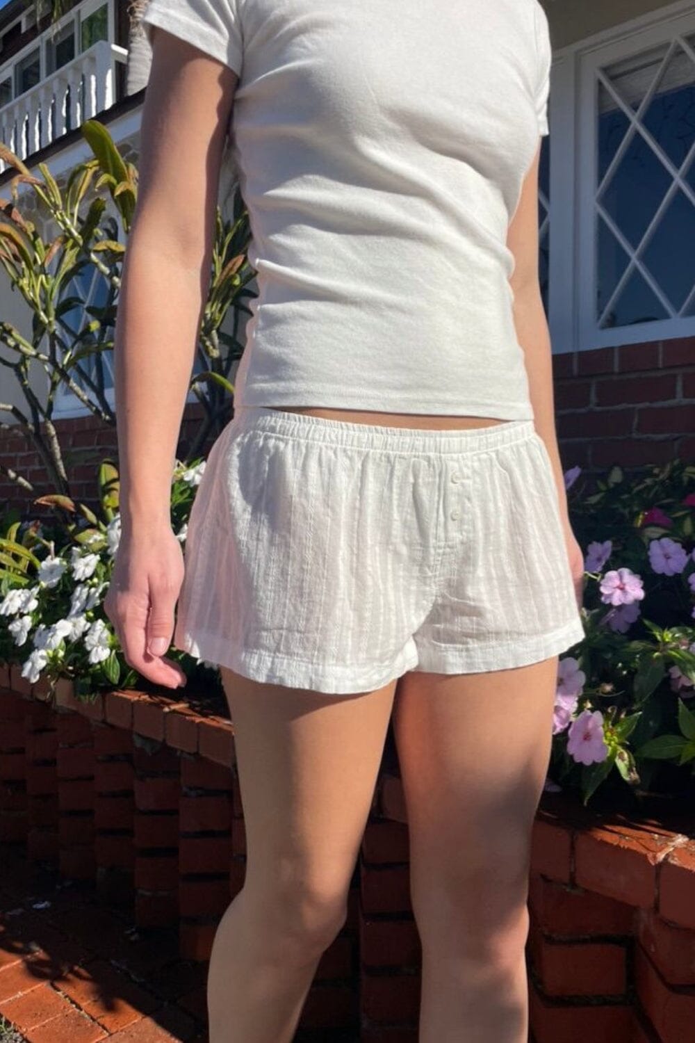 Mary Sweatshorts | White / XS/S