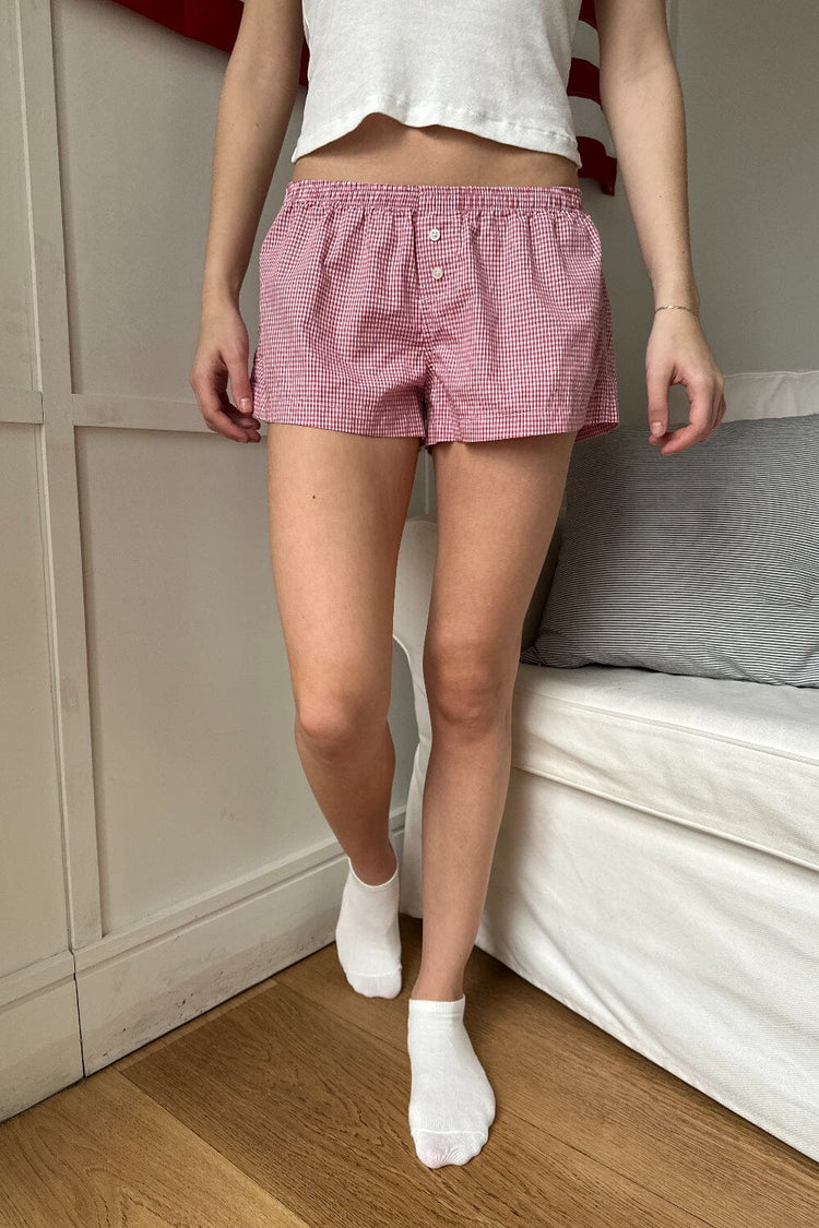 Keira Pajama Shorts | Red Gingham / XS/S