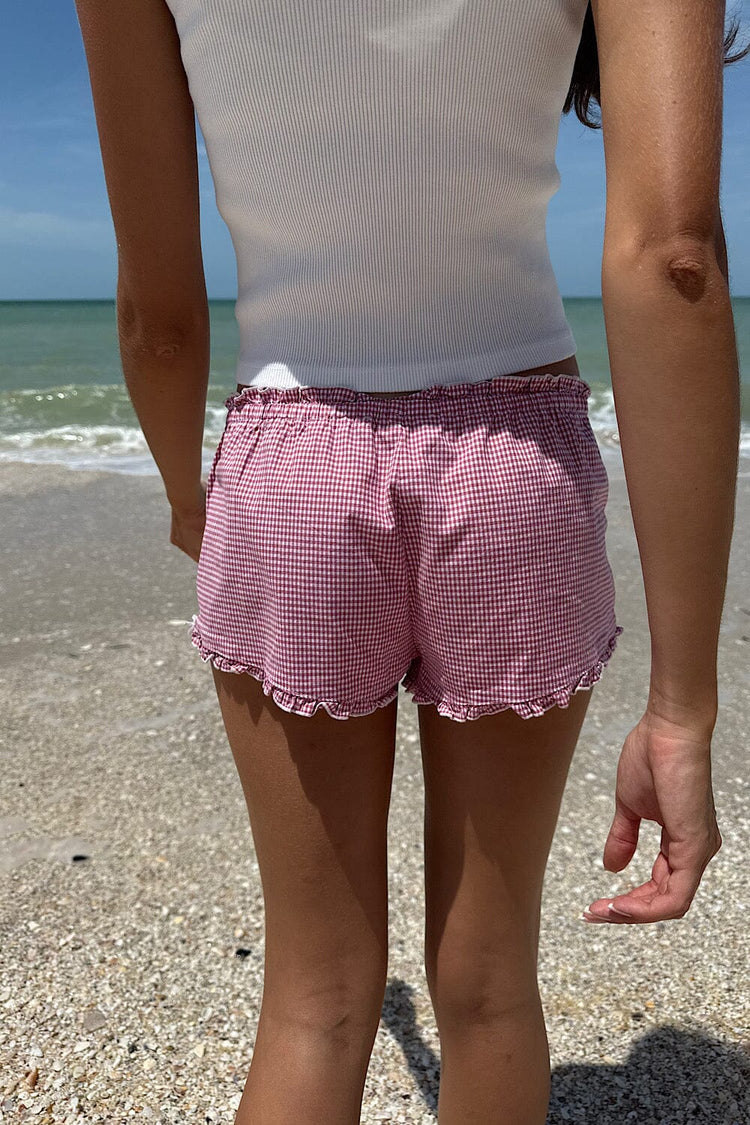 Keira Pajama Shorts | Red And White Checkered / XS/S