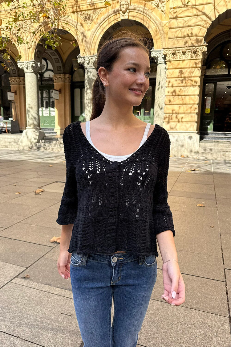 Petunia Cardigan | Black / S/M