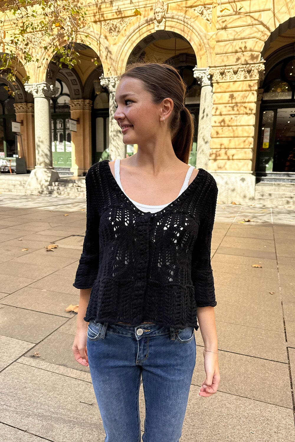 Petunia Cardigan | Black / S/M
