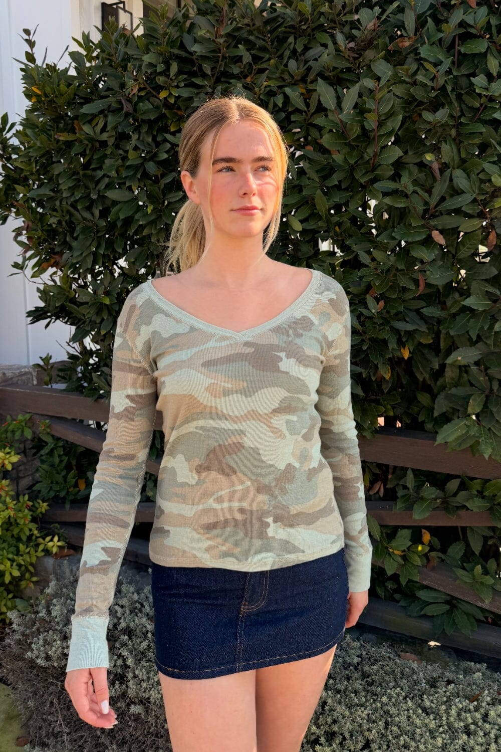 Brandy Melville Tania Light Camouflage Top | Pacific City