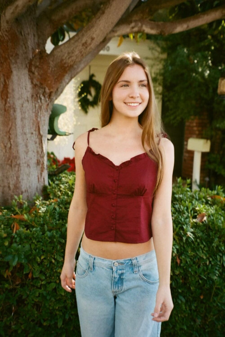 Sylvie Top | Burgundy / S
