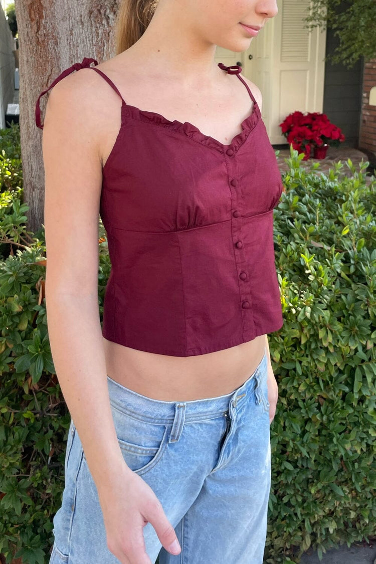 Sylvie Top | Burgundy / S
