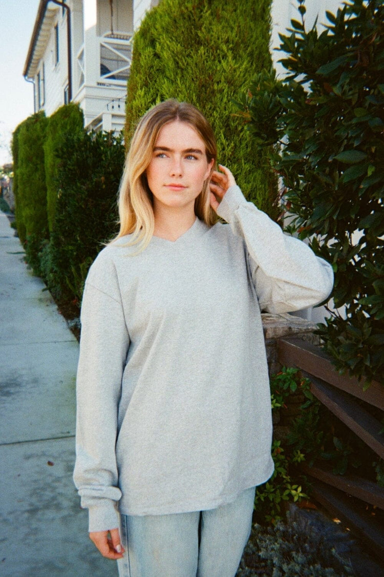 Presley Top | Heather Grey / Oversized Fit