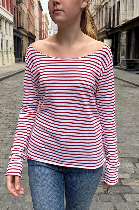 White With Red Striped / XS/S