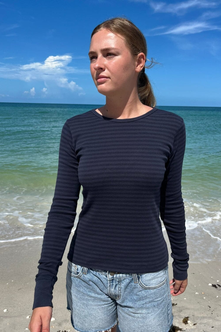 Tori Striped Top | Faded Navy Stripes / XS/S