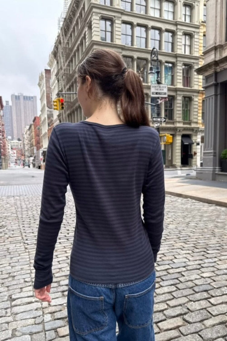 Tori Striped Top | Faded Navy Stripes / XS/S