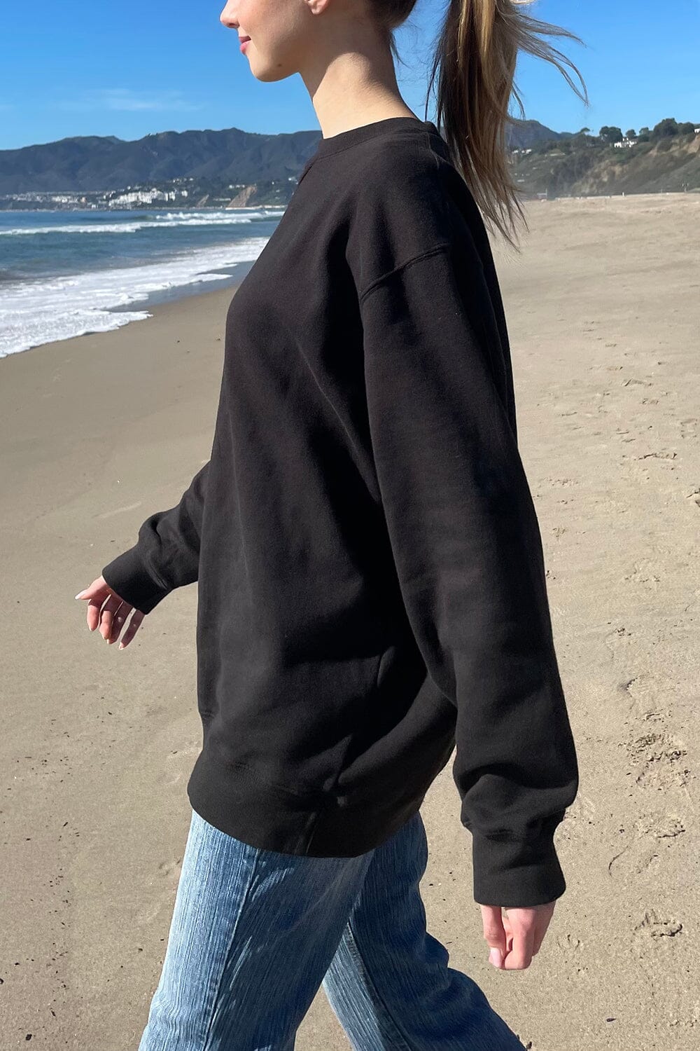 Brandy Melville faded black oversized Christy hoodie