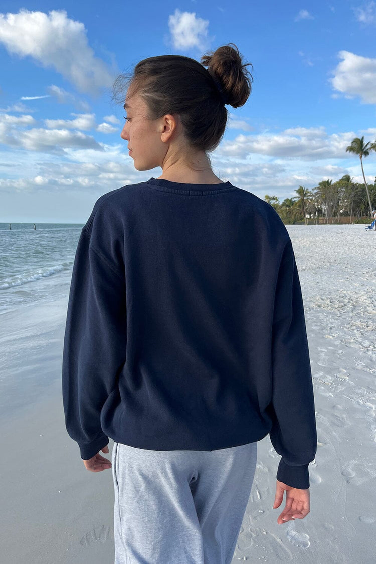 Erica Georgetown Sweatshirt | Navy Blue / Oversized Fit