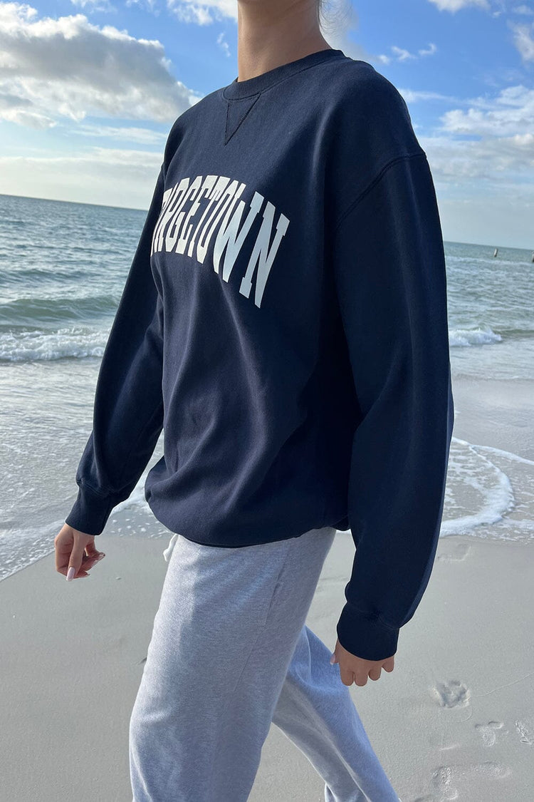 Erica Georgetown Sweatshirt | Navy Blue / Oversized Fit