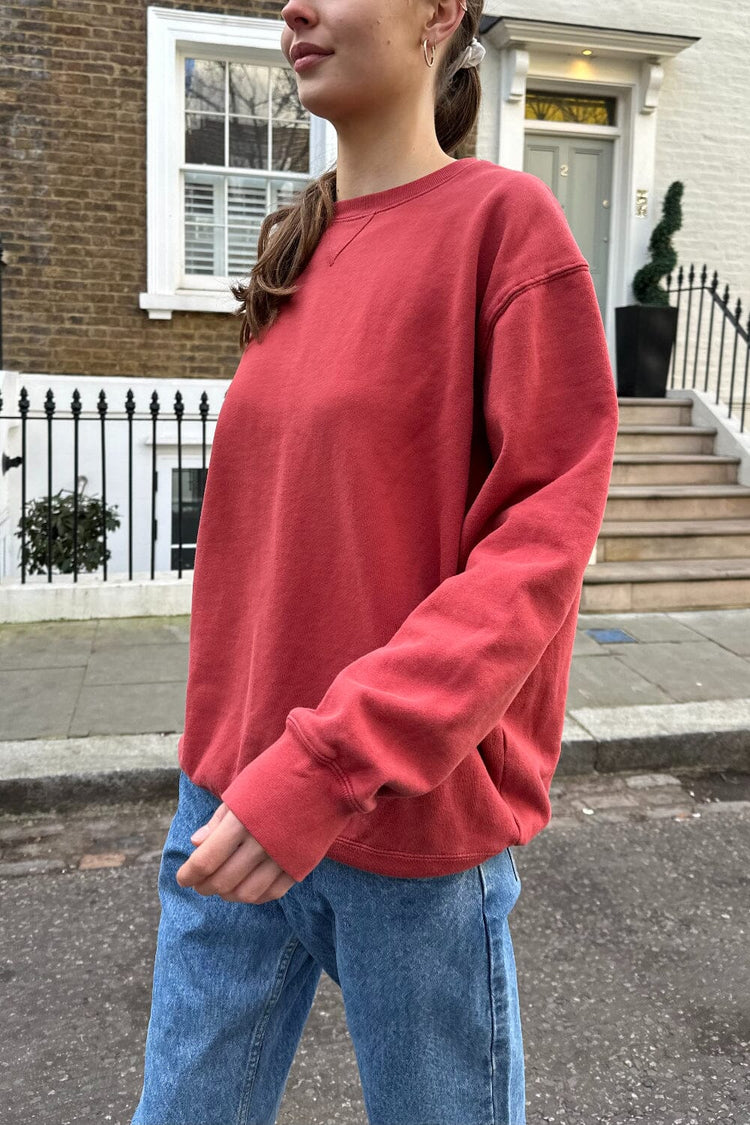 Erica Oversized Sweatshirt | Red / Oversized Fit