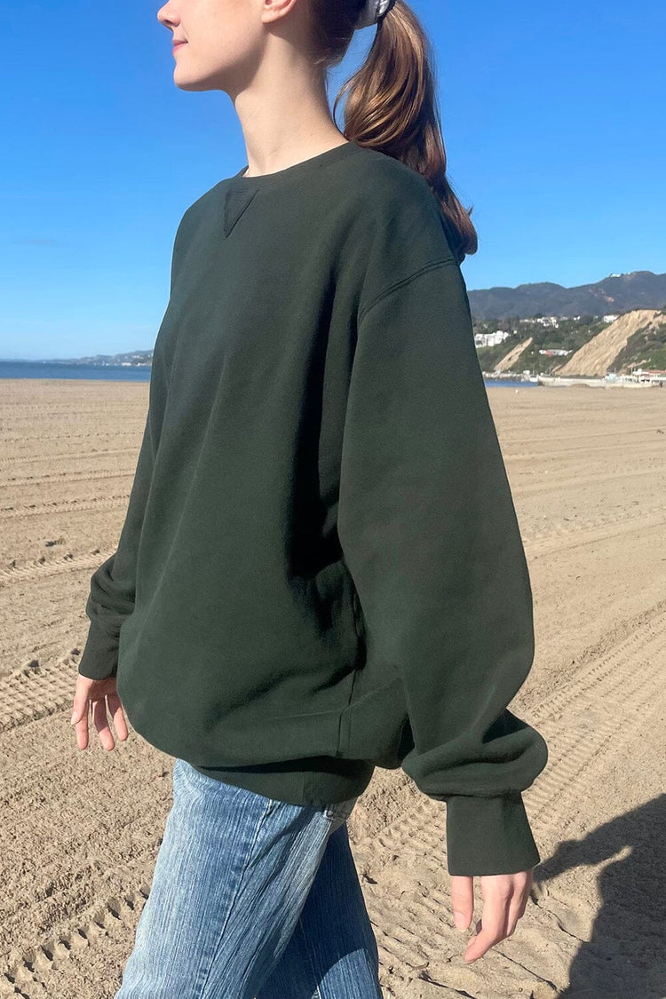Erica Oversized Sweatshirt | Dark Green / Oversized Fit